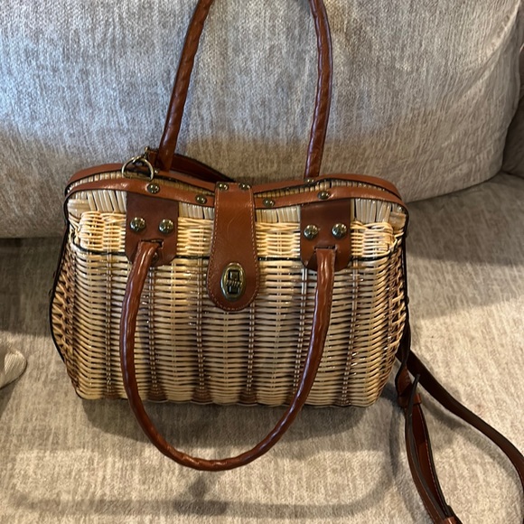 Patricia Nash Bags Patricia Nash Lucena Leather Wicker Bag Poshmark